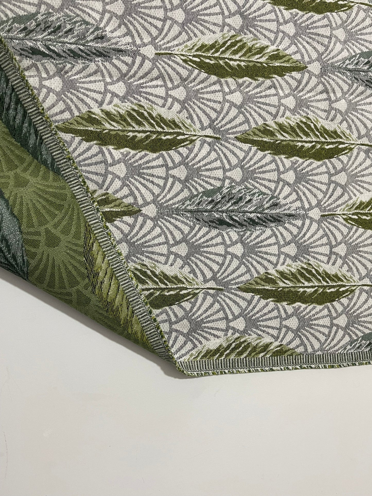 Jacquardstoff Pflanzenmosaik muster