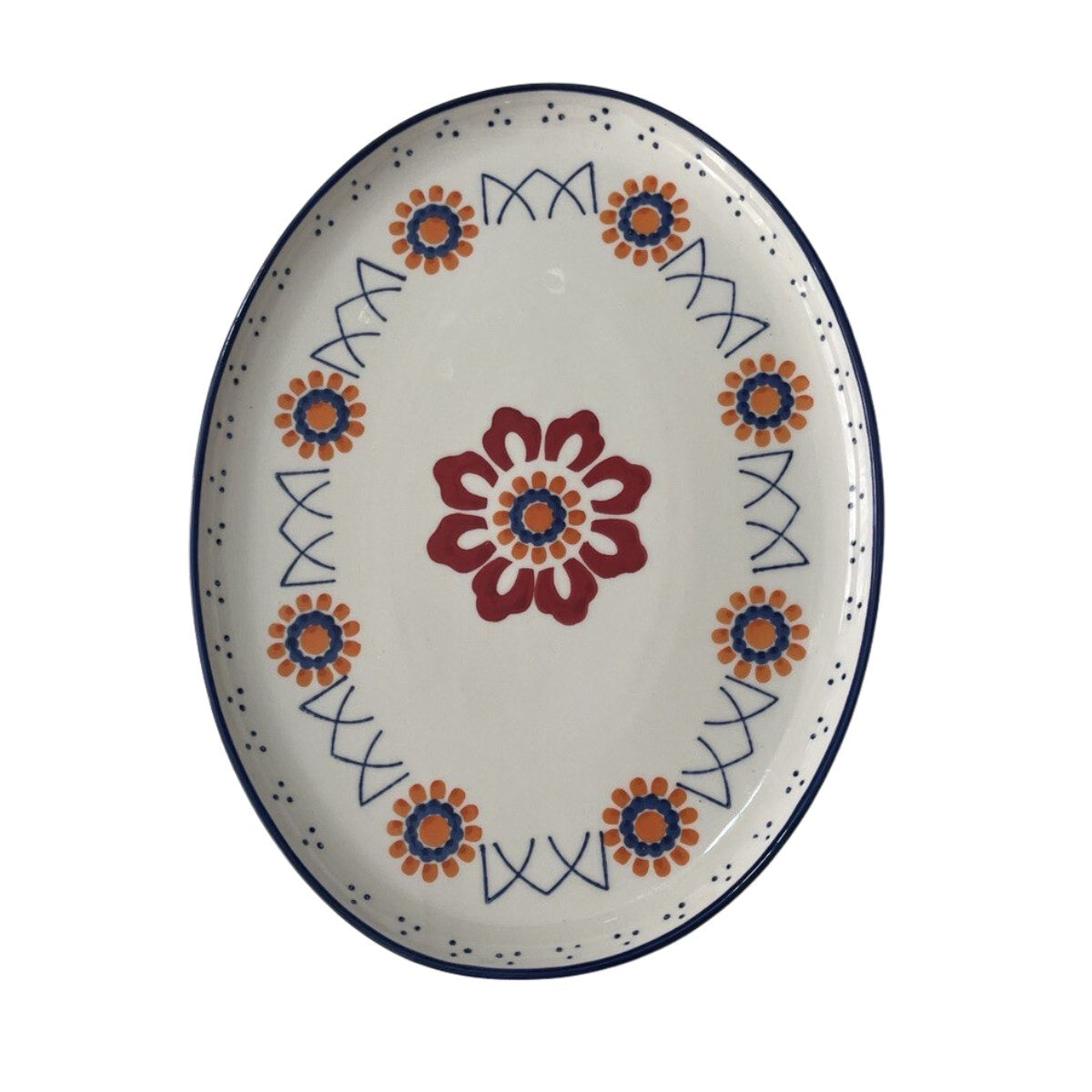 Keramik Essplatte Florales Blumenmuster