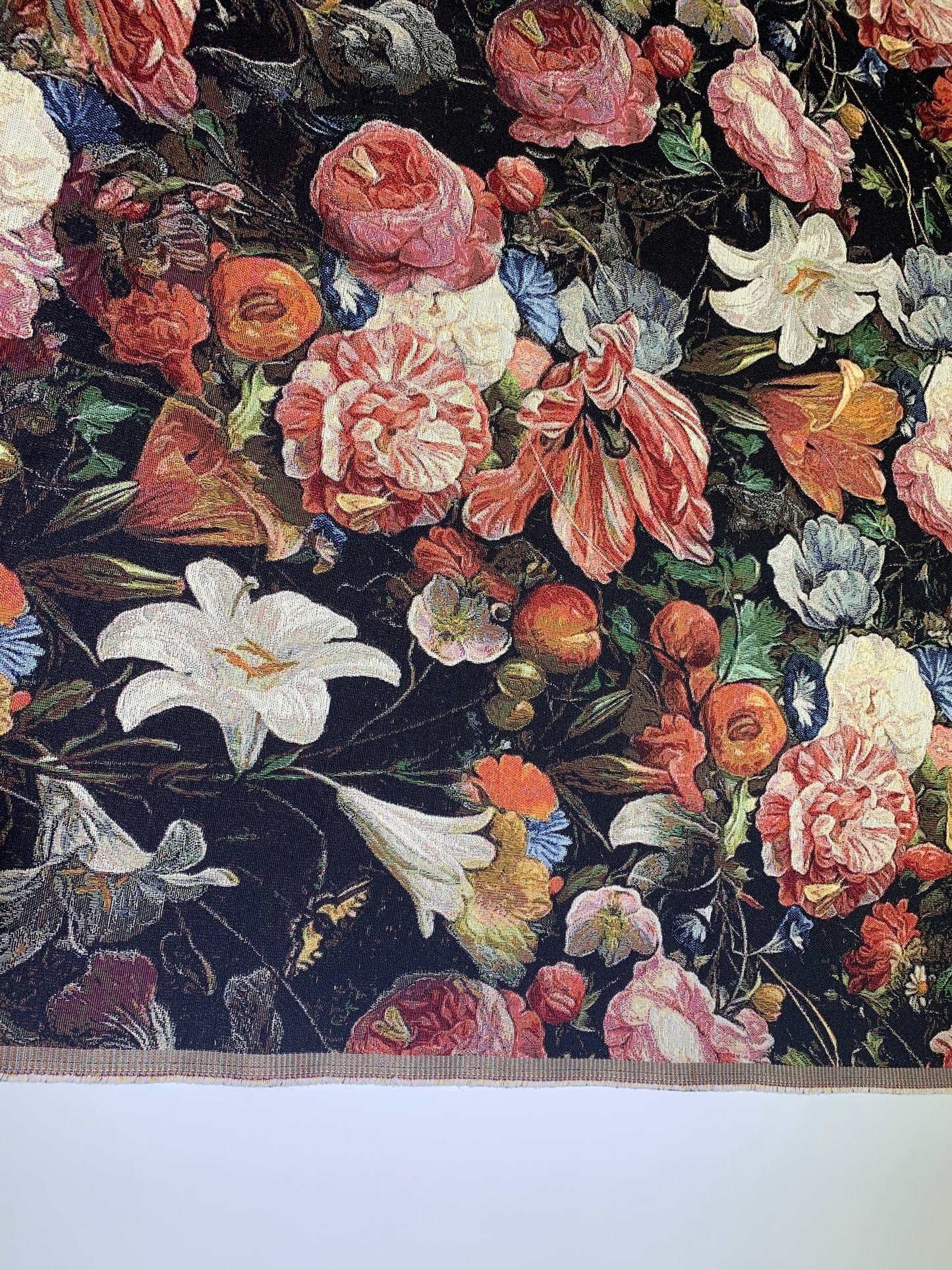 Gobelin stoffe Rosenmuster