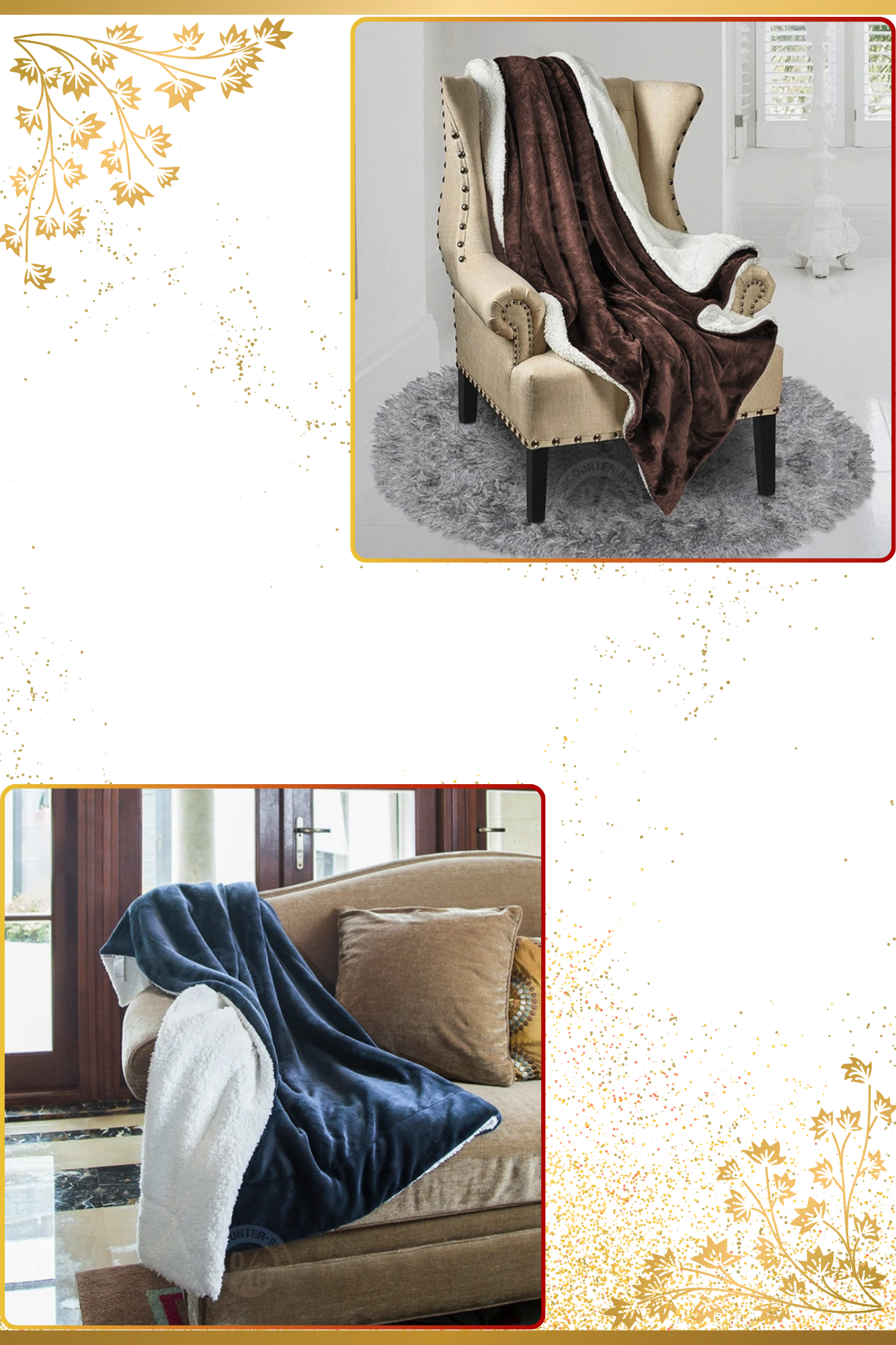 Kuscheldecke – Sherpa Coral Fleecedecke