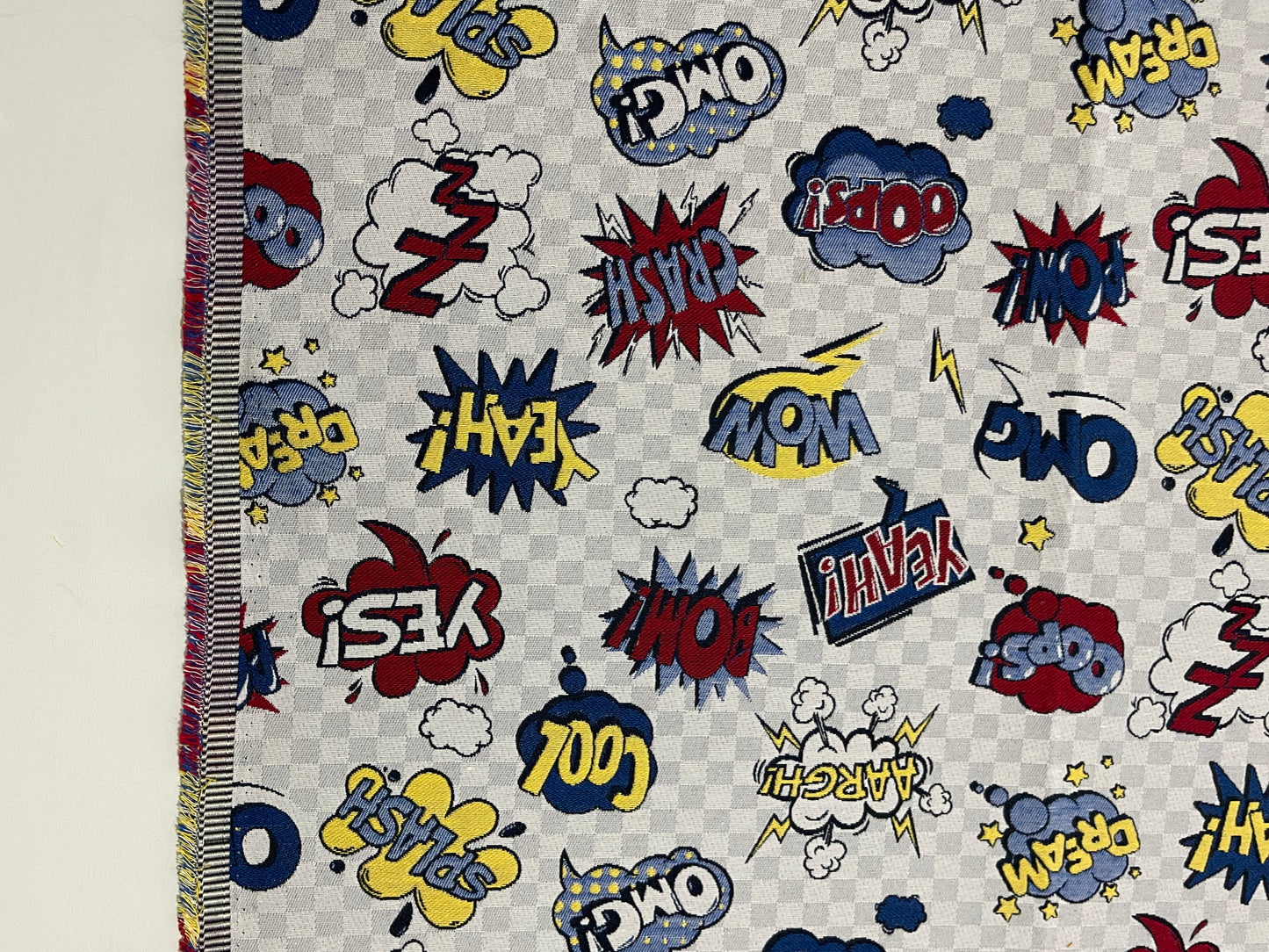Jacquardstoff Comic Sprechblasen