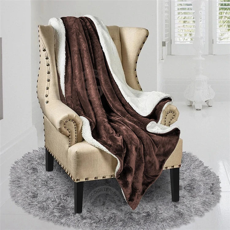 Kuscheldecke – Sherpa Coral Fleecedecke