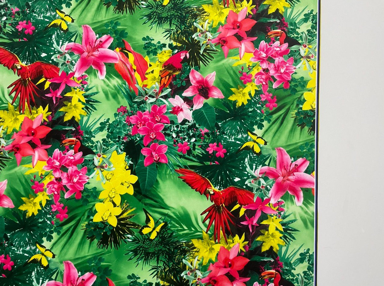 Digitalsamt Tropischer Regenwald mit Flora Fauna