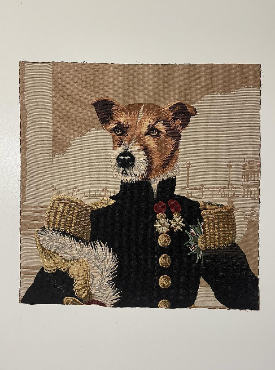 Gobelin Hund angelehnt an Barockzeit