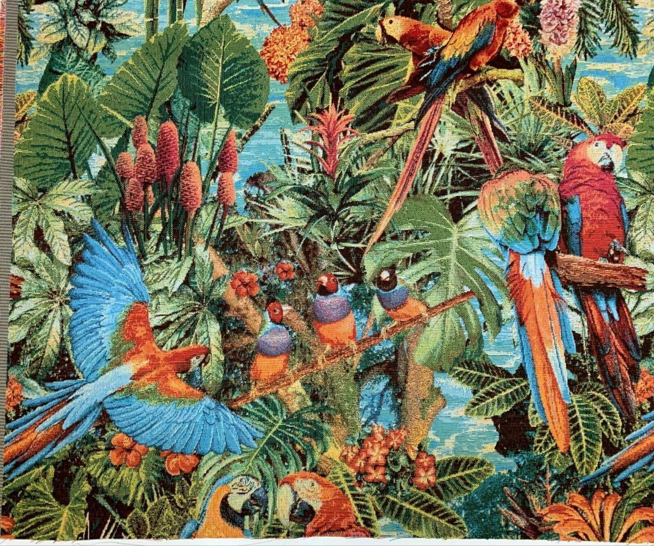 Äquatortiere und Papageiendesign Gobelinstoffe