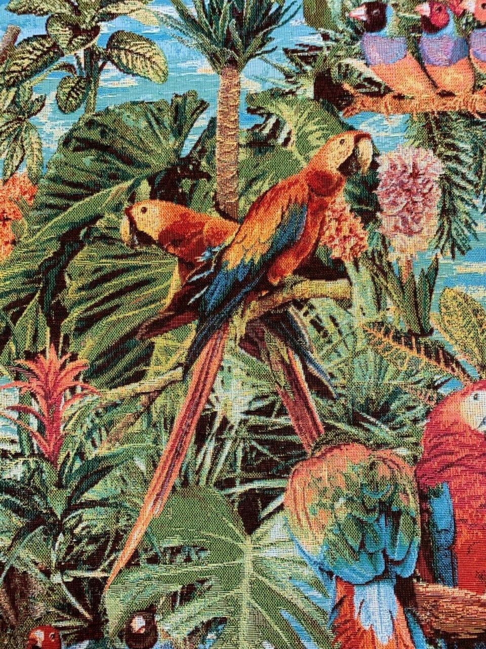 Äquatortiere und Papageiendesign Gobelinstoffe