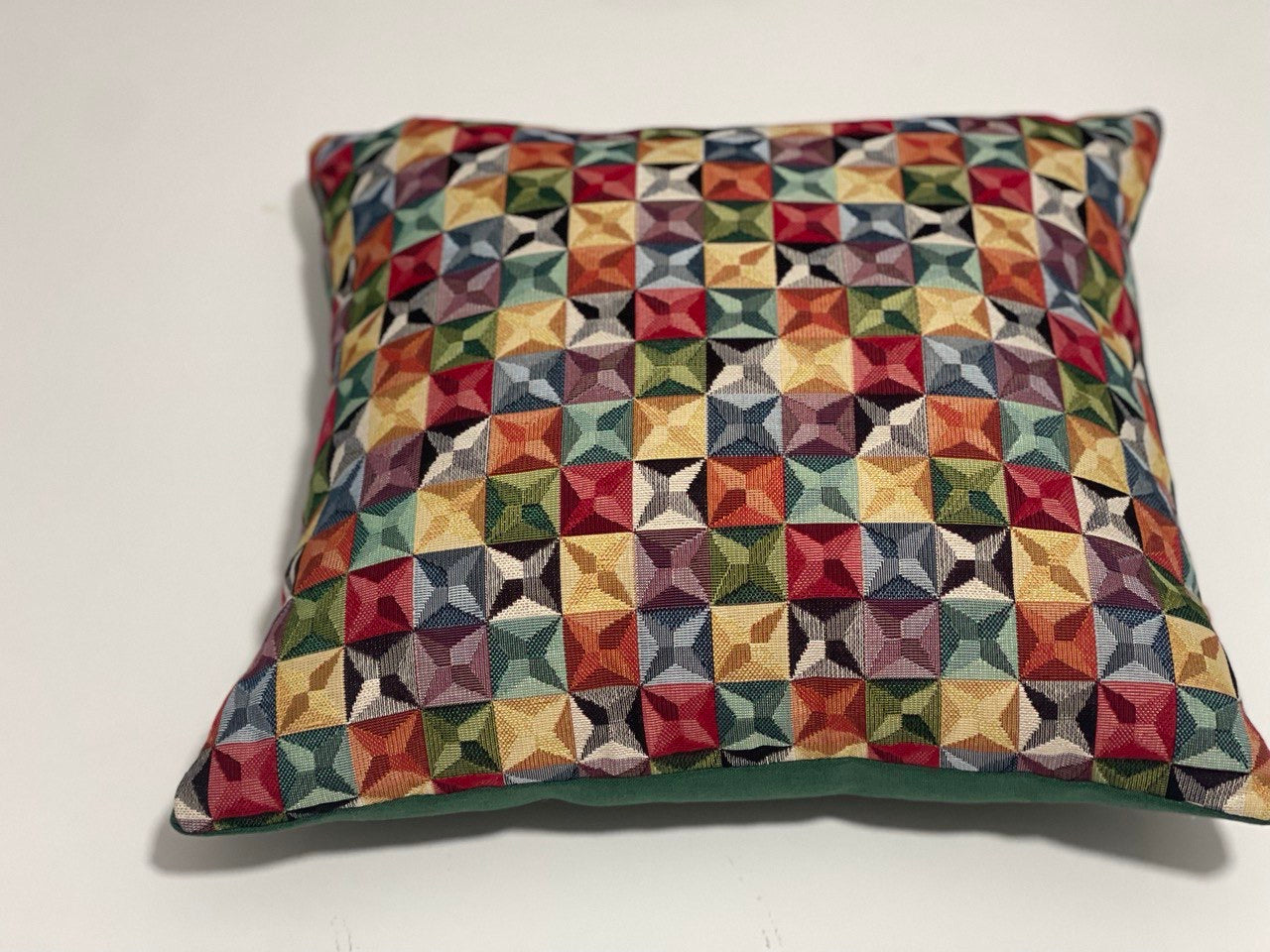 Gobelin Kissen farbige Quadrate