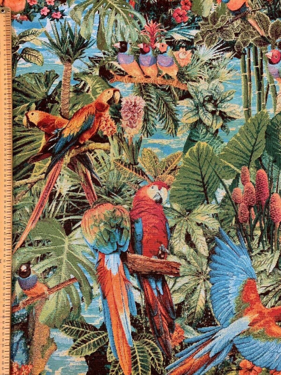 Äquatortiere und Papageiendesign Gobelinstoffe