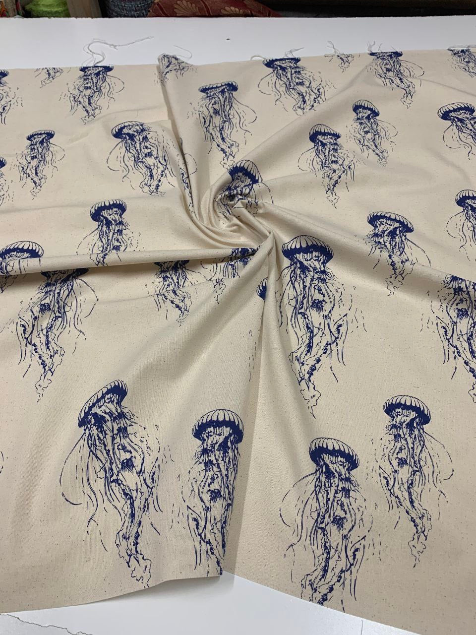 Ottoman Stoffe Tintenfisch thema