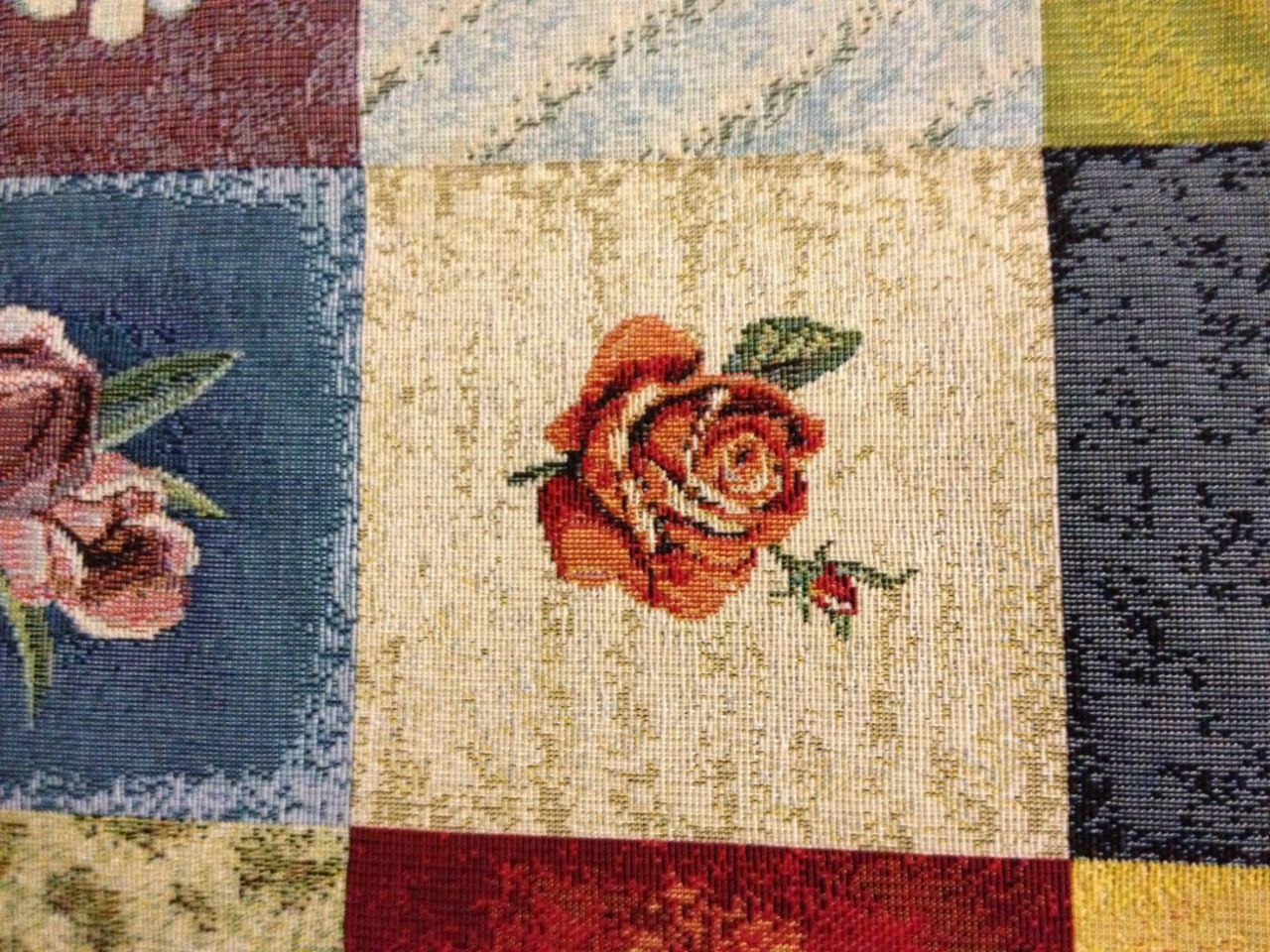Gobelin Stoffe Blumenmuster
