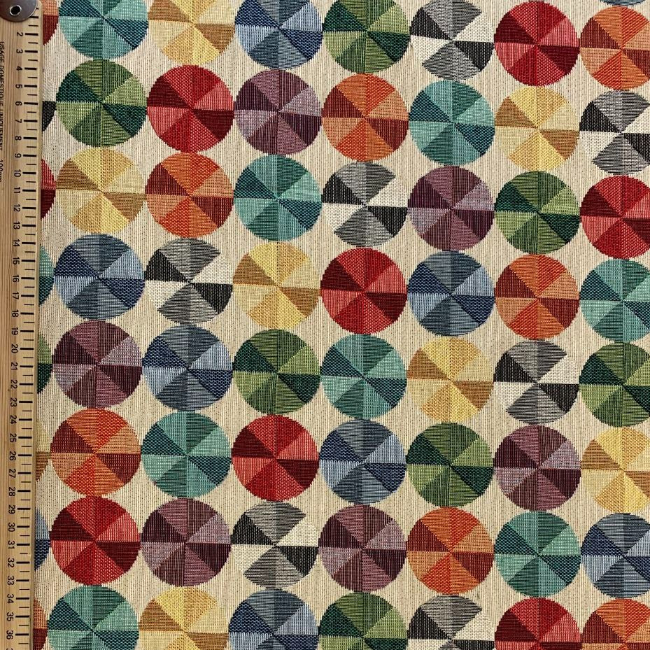 Gobelin Stoffe farbige Kreise