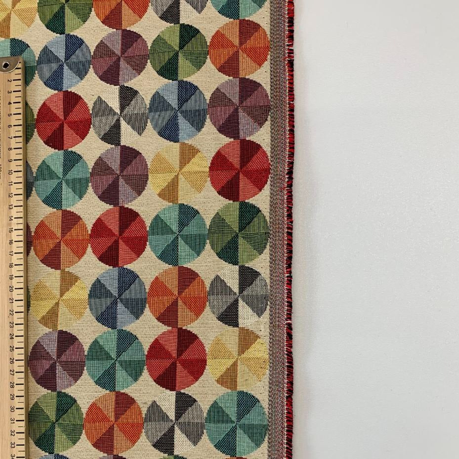 Gobelin Stoffe farbige Kreise