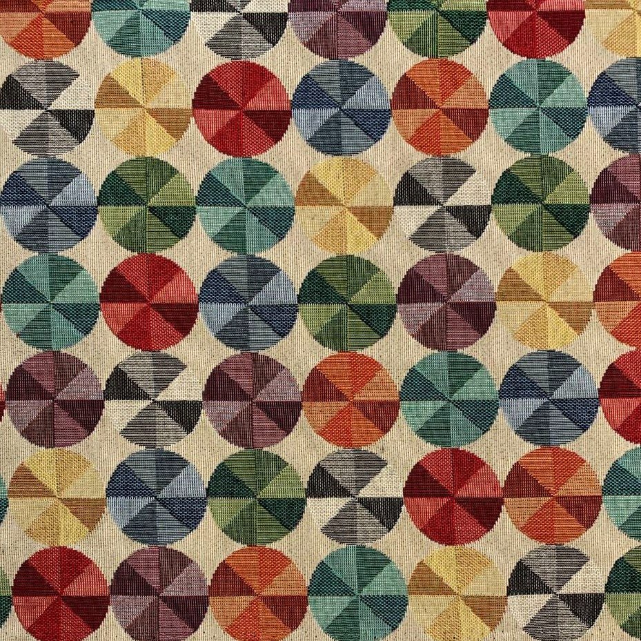 Gobelin Stoffe farbige Kreise