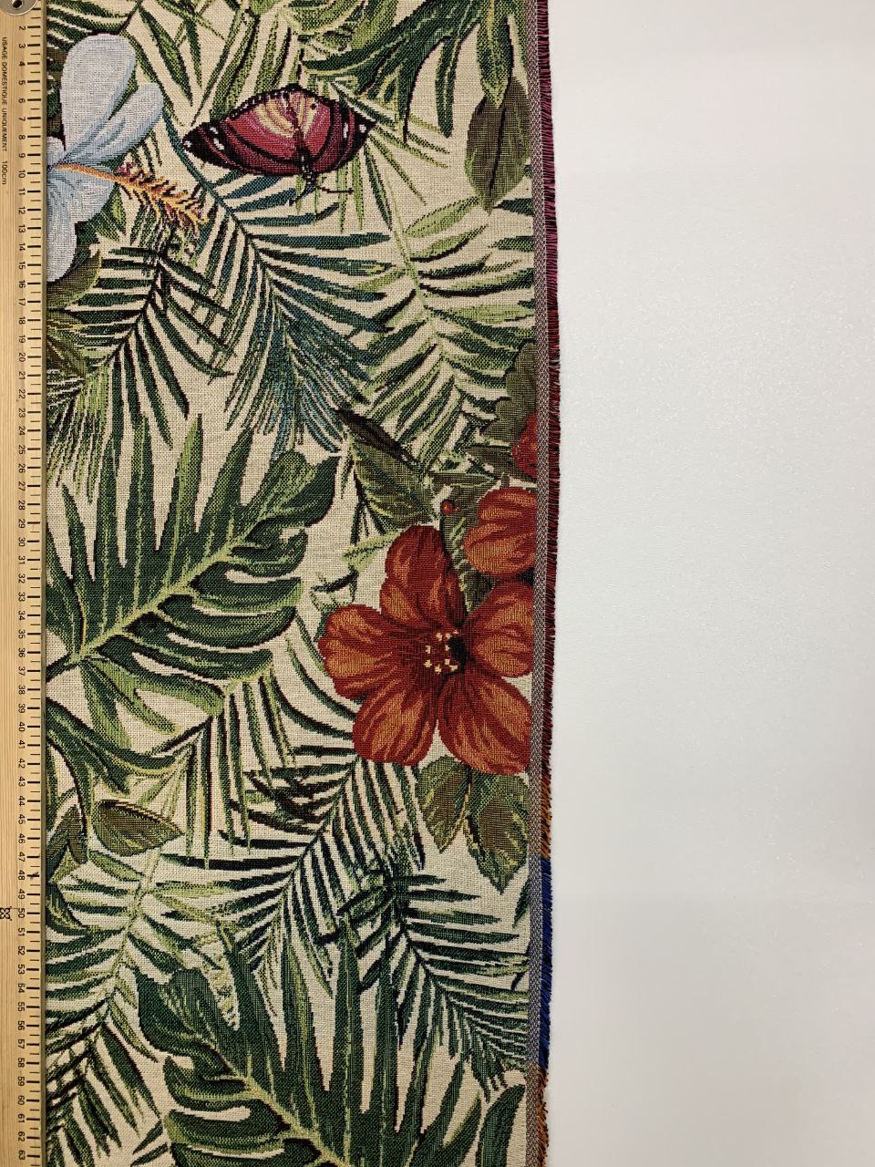 Gobelin Stoffe Blumenmuster Flora Fauna