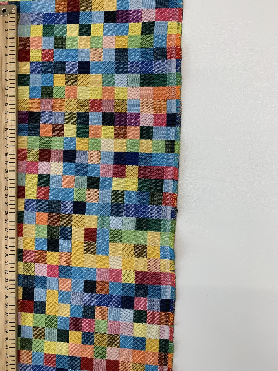 Jacquards Stoffe mix farbige Quadrate