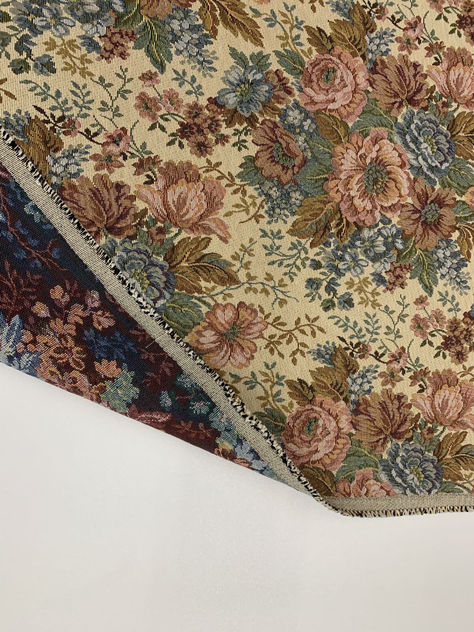 Gobelin Stoffe Antike Blumen