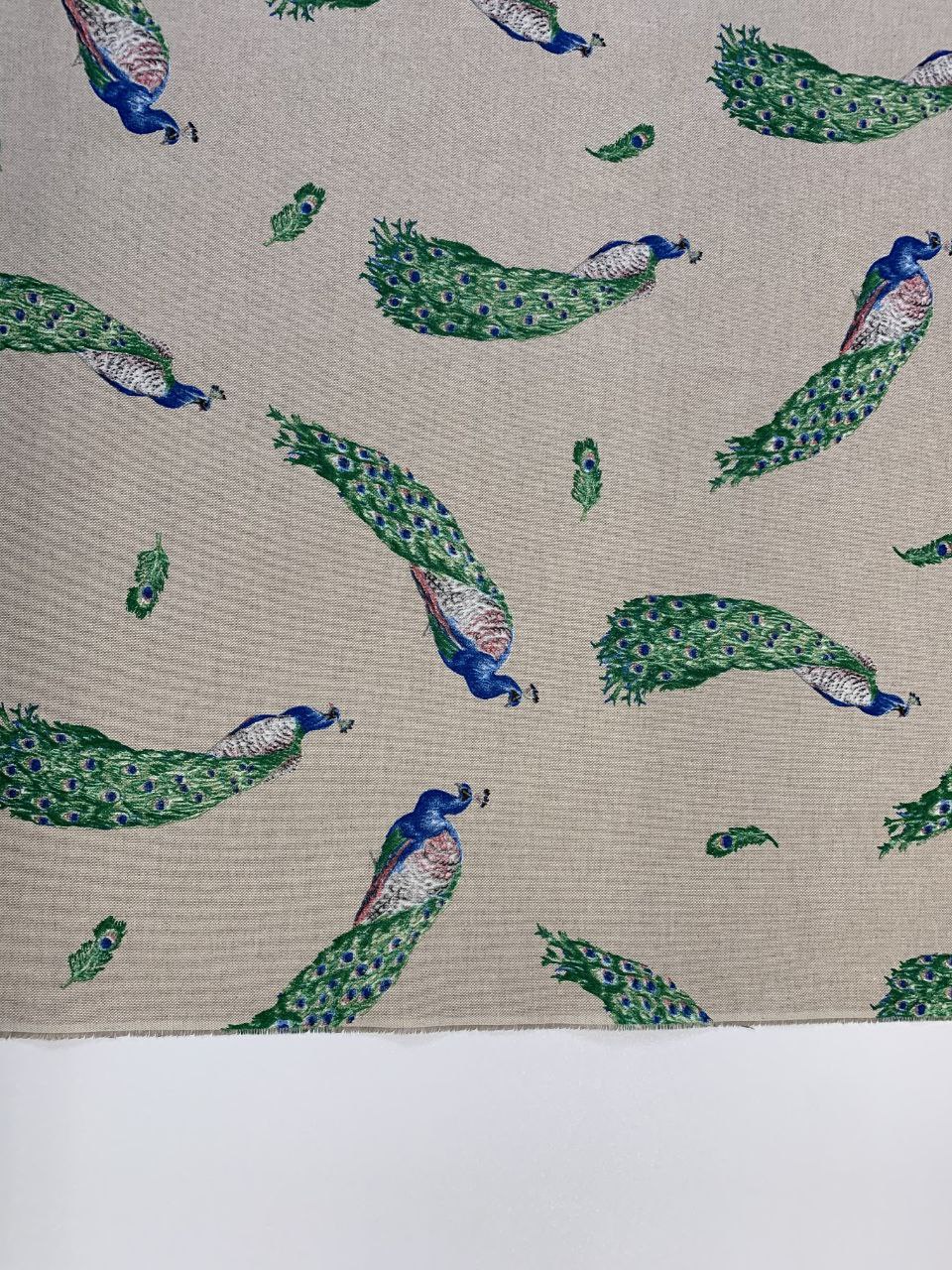 Ottoman Stoffe grüner und blauer Pfau