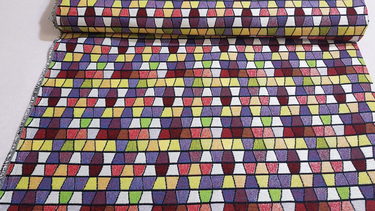 Gobelinstoff Geometriemuster
