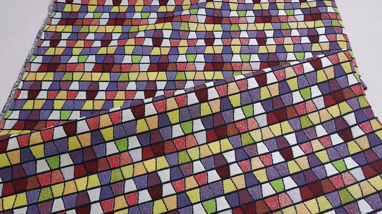 Gobelinstoff Geometriemuster