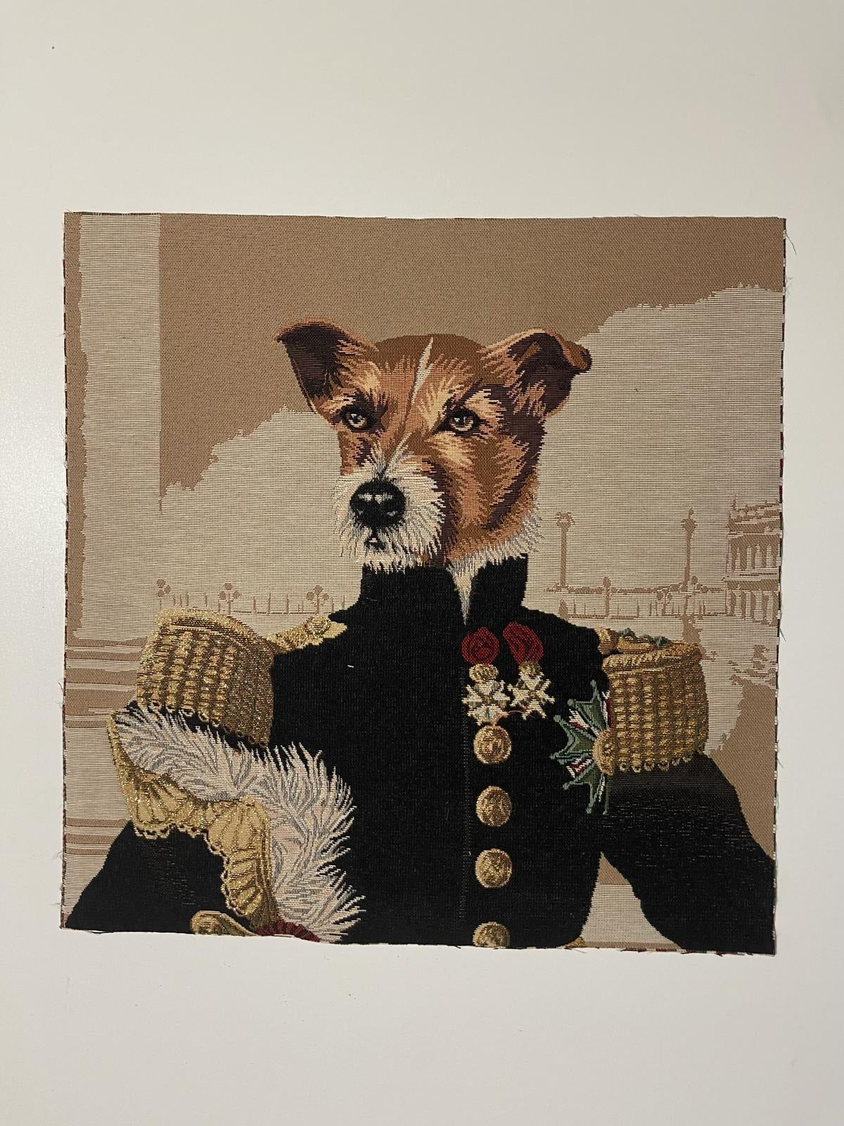 Gobelin Hund angelehnt an Barockzeit