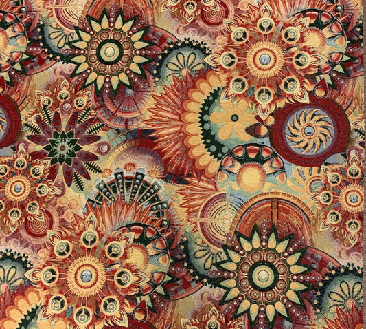 Gobelin stoffe farbige Kreise
