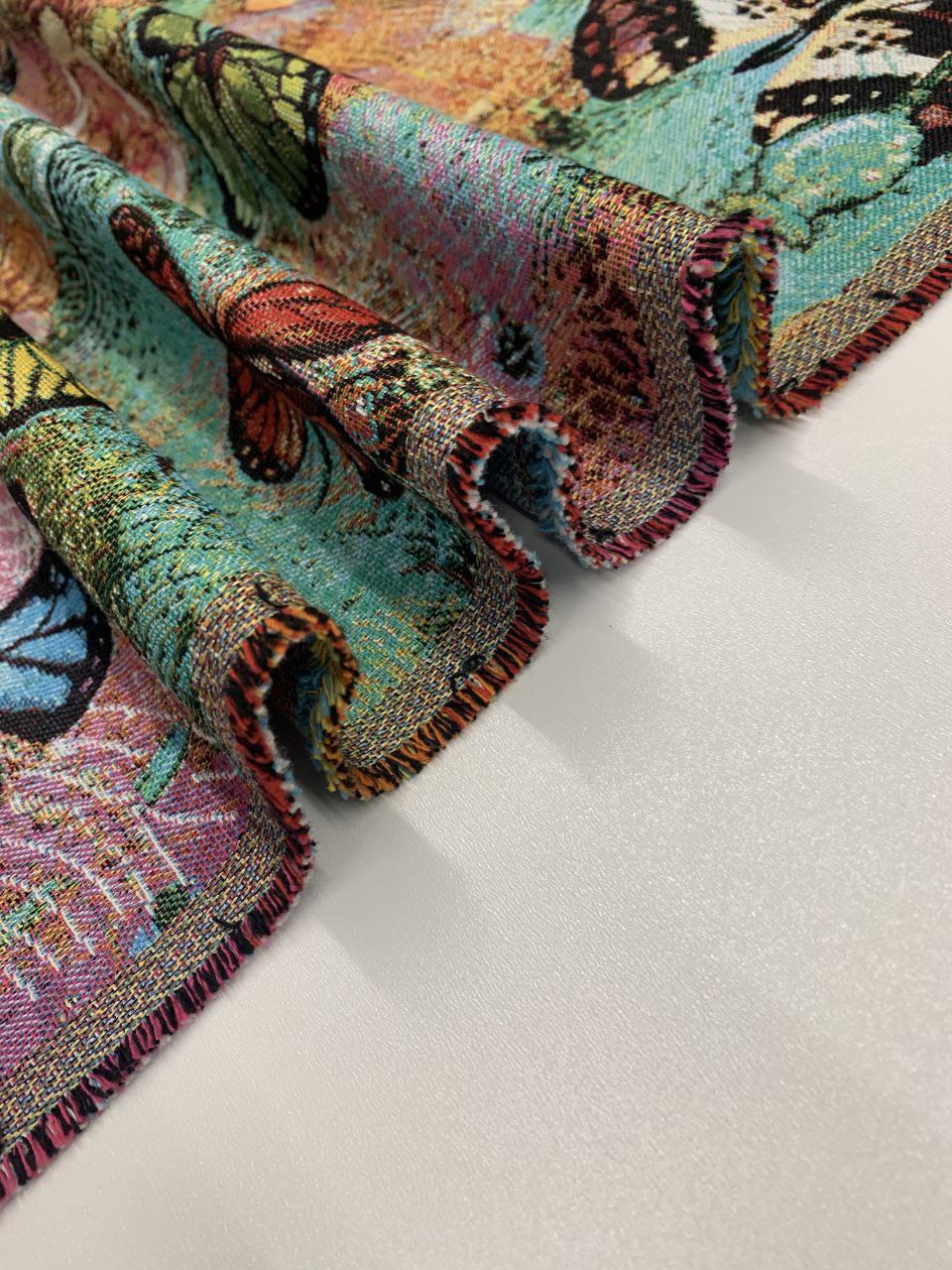 Gobelin Stoffe Schmetterlinge und Farben