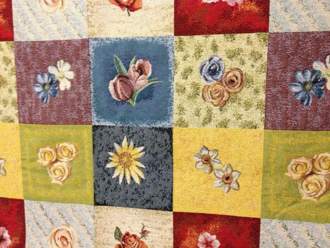 Gobelin Stoffe Blumenmuster