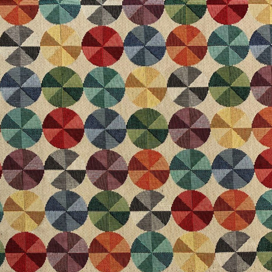 Gobelin Stoffe farbige Kreise