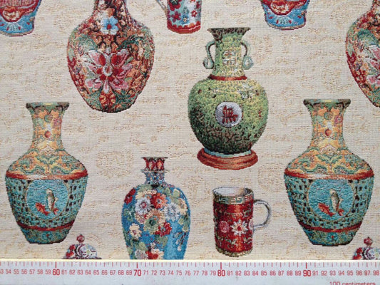 Gobelin stoffe Vasenmuster