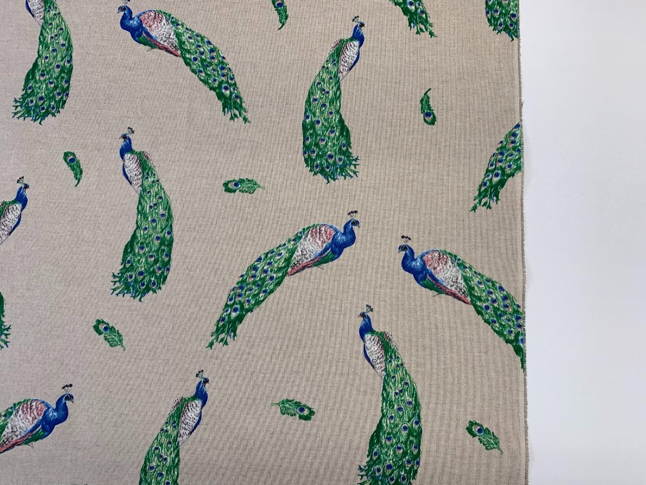 Ottoman Stoffe grüner und blauer Pfau